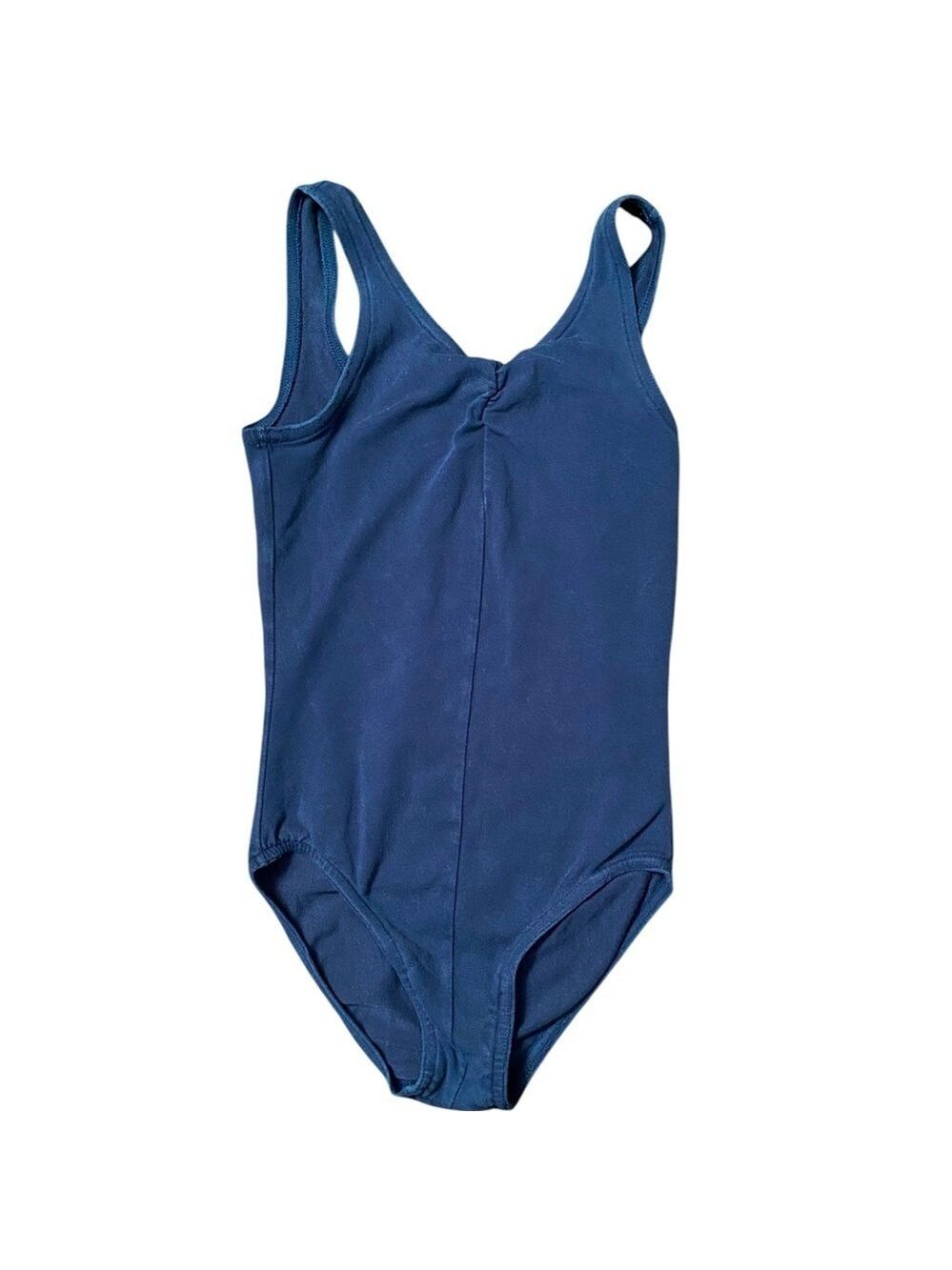 Mondor Navy Tactel Pinch Front Tank Leotard Size 12 14